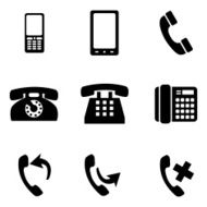 Vector Set of Telephone Icons N21