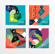 Flat design square shape infographic banner N39