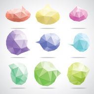 Vector bright speech cloud and blobs N7