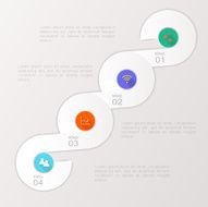 Vector colorful info graphics for your business presentations N331