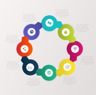 Vector colorful info graphics for your business presentations N334