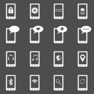 Vector Set of Concept Mobile Icons N3