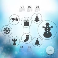 Christmas infographic with unfocused background N182