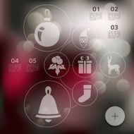 Christmas infographic with unfocused background N183