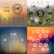 business infographic with unfocused background N216