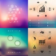 business infographic with unfocused background N217