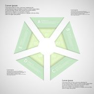 Pentagon from five separate parts