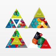 Modern paper info banner layout set N74