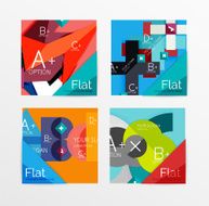 Flat design square shape infographic banner N40