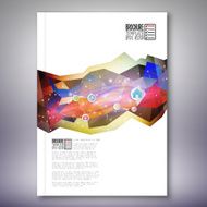 Infographic with colored circles triangle design background Brochure flyer or N2