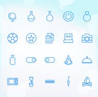 Trendy Thin Icons for web and mobile Set 18
