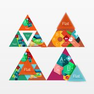 Flat design paper infographic banner set N239