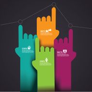 Pointing Hands Infographic Element EPS 10 vector