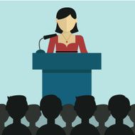 Businesswoman giving a presentation