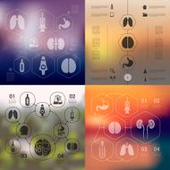 medicine infographic with unfocused background N68