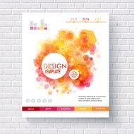 Abstract hexagonal pattern design template