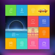 Flat Design User Interface Template