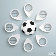 8 Location Markers Football
