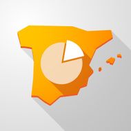 Spain icon with a pie chart