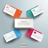 Abstract Coloreed Rectangles Cross Infographic
