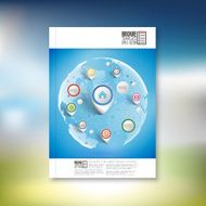 Infographic network with pointer marks Brochure flyer or report for