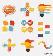 Collection of Infographic Templates for Business Vector Illustra N130