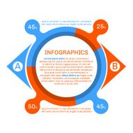 Round infographics with percentage N2