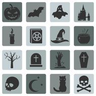 Vector Set of Halloween Icons N9