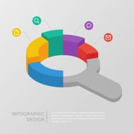 Search concept isometric chart