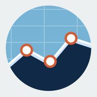 Vector line graph icon