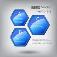 Vector 3d hexagon elements for infographic N5