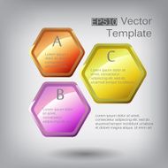 Vector 3d hexagon elements for infographic N7