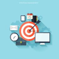 Target flat icon Development concept New ideas generating