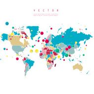 Vector Abstract Telecommunication Earth Map N13