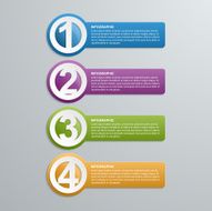 Abstract creative numbered infographic