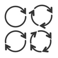 Round arrow icon set vector illustration