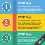 Abstract number options banner template