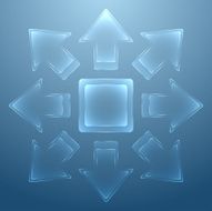 Abstract background with glass arrows