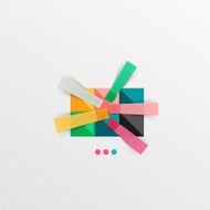 Modern abstract geometric info banner N389