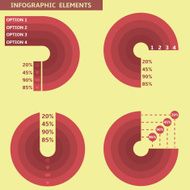 Round infographic elements