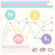 Infochart with statistics of people