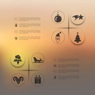 Christmas infographic with unfocused background N184