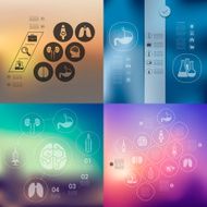 medicine infographic with unfocused background N69