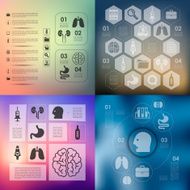 medical infographic with unfocused background N74