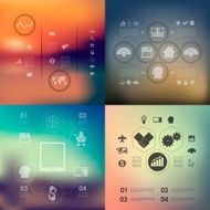 business infographic with unfocused background N218