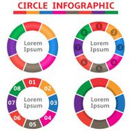Colorful round infographic elements