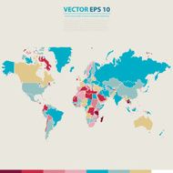 Vector Abstract Telecommunication Earth Map N14