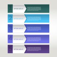 Colorful banner ribbon Element for infographic N7