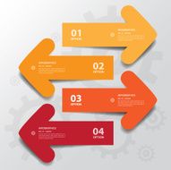 Design flat shadow arrow banners graphic or website N3