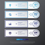 Design multicolor number timeline graphic or website Vector eps1 N7